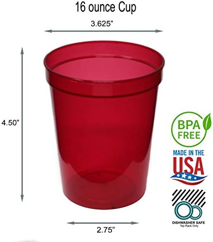 Rolling Sands Reusable Plastic Cups 50-Pack