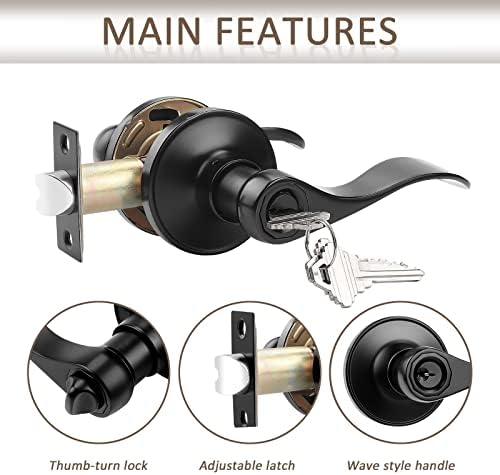 Probrico 2-Pack Keyed Entry Door Lever Lock