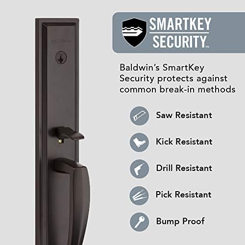 Baldwin SmartKey Front Entry Door Handle Set - Venetian Bronze