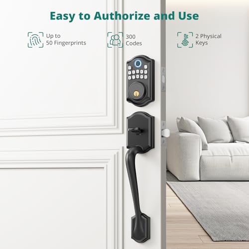 Fingerprint Entry Door Lock with Handle Set