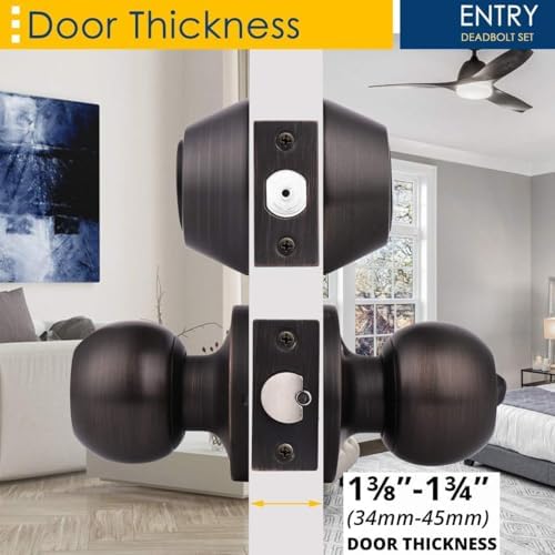 Secure Durable Entry Door Lock Set