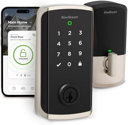 Kwikset Smart Deadbolt with Keyless Entry Wybe Anywhere with Wi-Fi