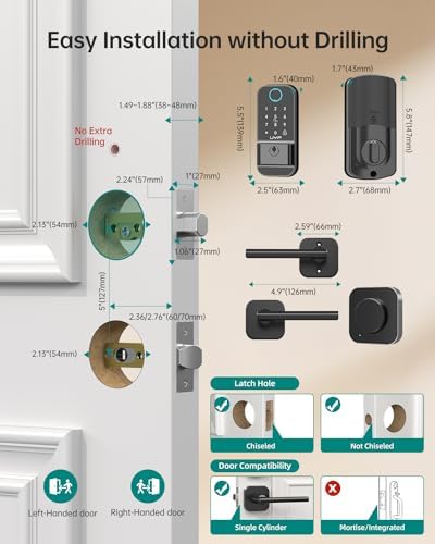 UYF WiFi Smart Front Door Lock with Keyless Entry and Alexa Integration