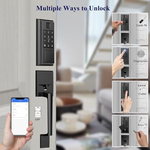 Smart Door Lock Set with Keyless Entry Fingerprint Unlock