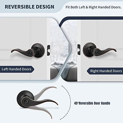5-Pack Set Wave-Style Door Lever for Home