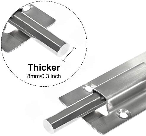 6-Piece Door Security Latch Lock Set Durable Easy to Install
