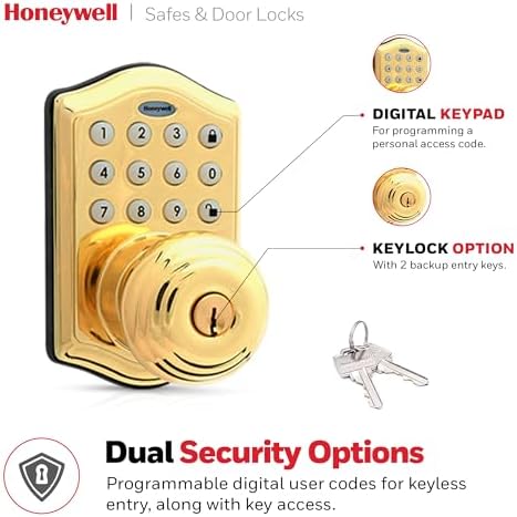 Honeywell Smart Door Lock with Polished Brass