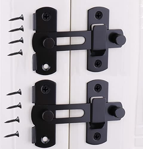 Premium Stainless Steel Door Latch w brushed finish 90-Degree Safety Lock