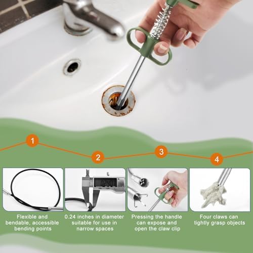 Sankoly Drain Snake Clog Remover Set