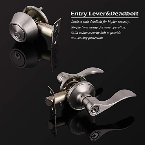 Durable Entry Door Locks with Reversible Levers