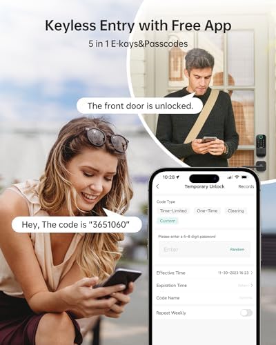 UYF WiFi Smart Front Door Lock with Keyless Entry and Alexa Integration