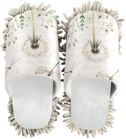 Burbuja Retro Dandelion Field Mop Slippers for Quick Cleaning and Easy Maintenance