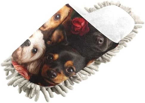 Burbuja Dogs Roses Mop Slippers More Than Just a Slipper