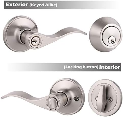 Durable Entry Door Locks with Reversible Levers