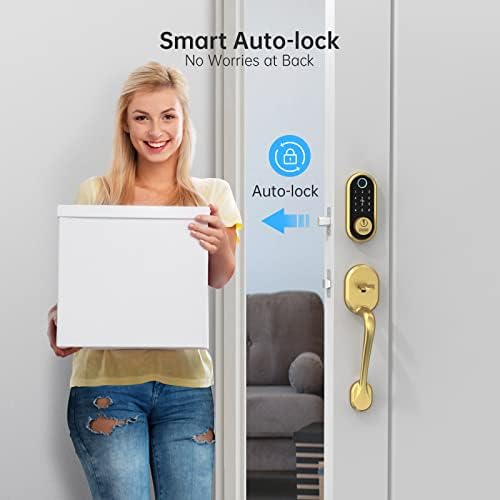 Secure Front Door Lock with Fingerprint Keypad Entry