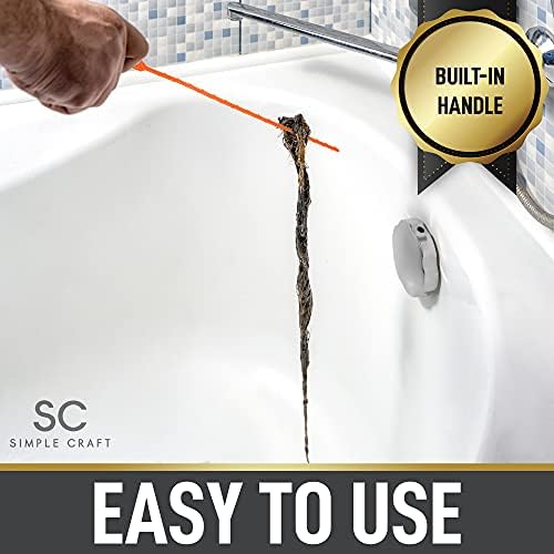 Simple Craft 5 Pack Plumbing Snake Drain Clog Remover