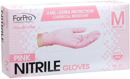 ForPro Professional Collection Disposable Nitrile Gloves - Latex-FreeChemical ResistantNon-SterileFood Safe