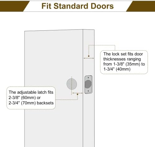 HOSOM Modern Door Lock Set for Home Security Style