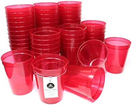 Rolling Sands Reusable Plastic Cups 50-Pack