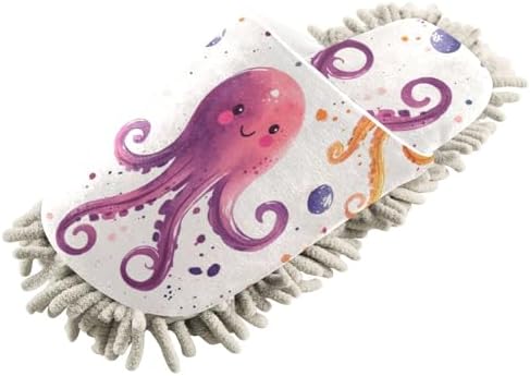 Cartoon Octopus Washable Microfiber Floor Slippers