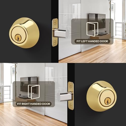 Round Design Single Cylinder Deadbolt with Keys for Front Door Security