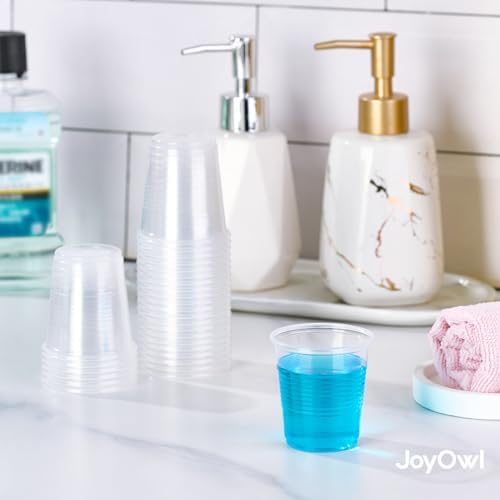 JoyOwl 500 Pack 3oz Disposable Plastic Cups