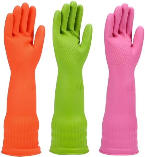 Durable Dishwashing Gloves for Kitchen Bathroom Use