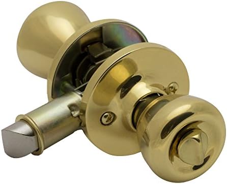 PRO Knobs - Classic Mobile Home Privacy Door Knob with Polished Brass Finish