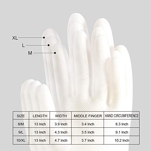 BOOMJOY Nitrile Gloves Essential Heavy Duty Reusable Dishwashing Gloves for Everyday Use