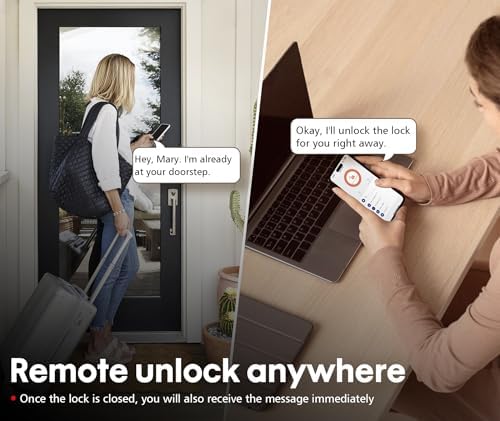 Chautday Built-in WiFi Keyless Entry Door Lock with Remote Control