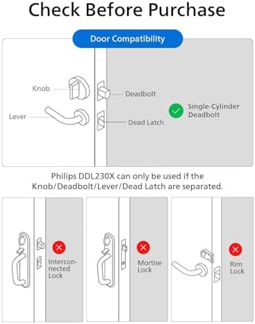 Smart Door Lock with Keyless Entry 247 Security