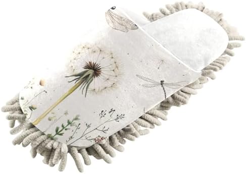 Burbuja Retro Dandelion Field Mop Slippers for Quick Cleaning and Easy Maintenance
