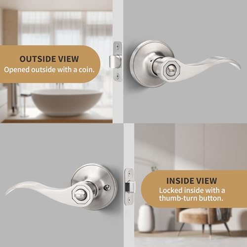Wave Style Privacy Door Handle