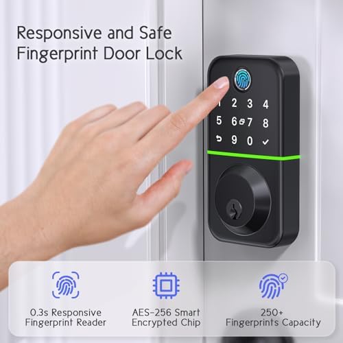 Smart Keyless Front Door Lock Set with Handle - Multiple Access Methods