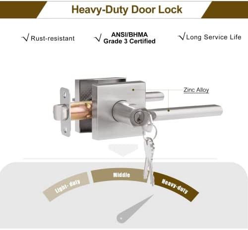 HOSOM Modern Door Lock Set for Home Security Style