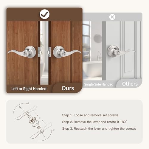 Moquin Wave Design Privacy Door Lever