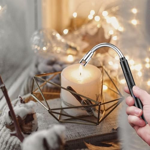2-Piece Windproof Rechargeable Candle Lighter Compact Durable for Camping Aromatherapy