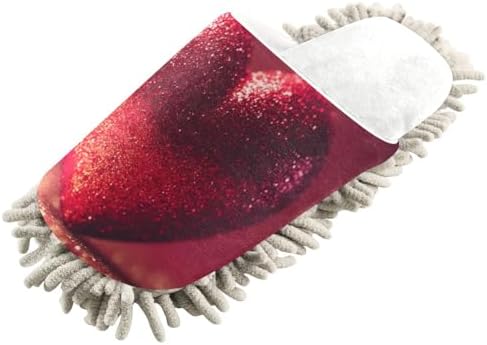 Burbuja Valentine Red Heart - Washable Mop Slippers