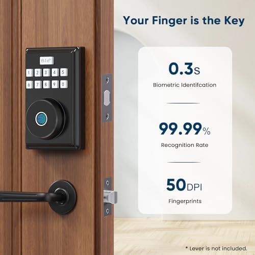 Fingerprint Door Lock - Keyless Entry Front Door Matte Black