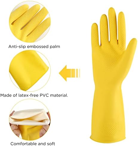 Rubber Cleaning Gloves for Kitchen Reusable House Guard Gloves