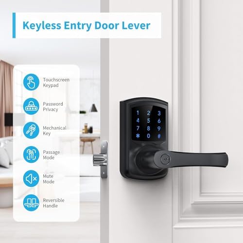 Signstek Keyless Entry Door Lock with Matte Black