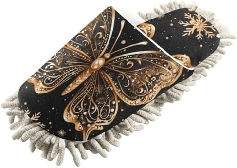 Perfect for Cleaning Butterfly Snowflakes Slippers House Floor Mop
