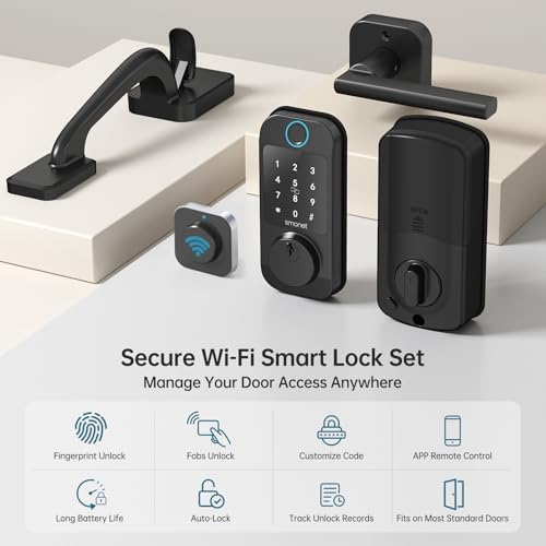 Secure Front Door Lock Set with Smart Features