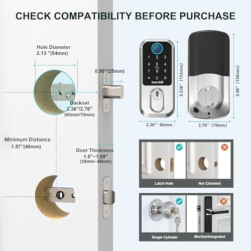 Hornbill Smart Deadbolt Lock with Alexa Google Home Integration