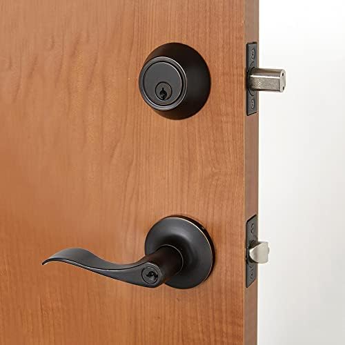 728014 Door Lever Deadbolt Combo wOil Rubbed Bronze