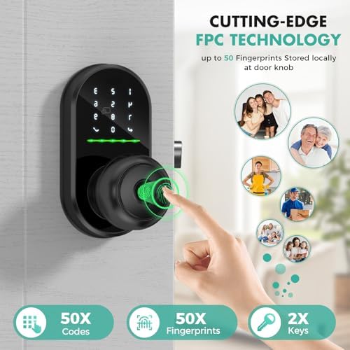 Smart Door Lock with Fingerprint Entry High-Tech Keypad Keyless Entry
