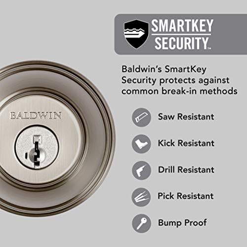 Baldwin SmartKey Re-key Cylinder Door Deadbolt