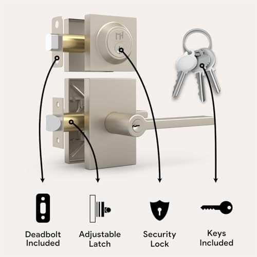 Mega Handles - Glamor Entry Door Handle and Deadbolt Set