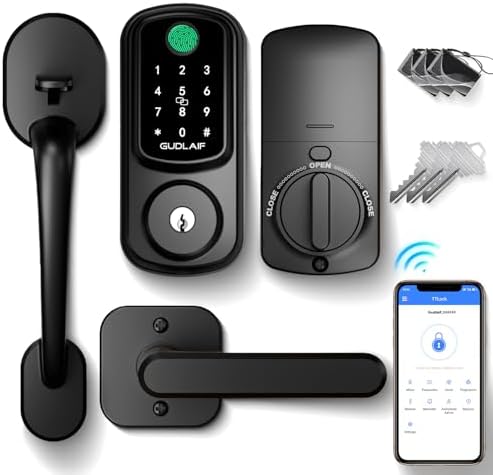Keyless Entry Door Lock Deadbolt with Handle Set Alexa