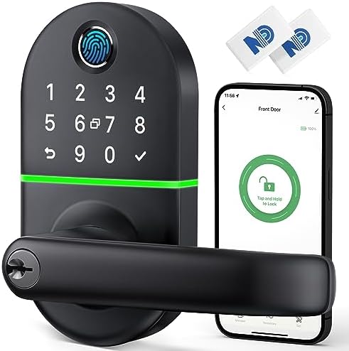 NICE DIGI Smart Keypad Door Lock with Biometric Entry - Black